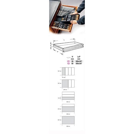 Beta Thermoformed Tool Set, T177, 7 pcs. 24240177